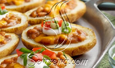 طريقة عمل البطاطس المحشية بالفاصوليا