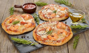 طريقة عمل ميني بيتزا بالجمبري
