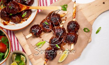 طريقة عمل كرات اللحم بصوص الباربكيو