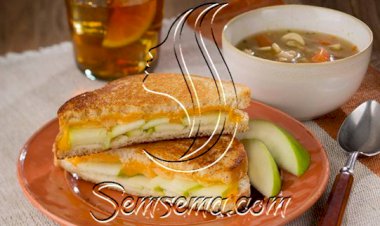 طريقة عمل ساندويتش التفاح بالجبن الشيدر