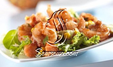 طريقة عمل سلطة الجمبري بالذرة