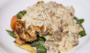 طريقة عمل دجاج مشوي بصوص المشروم