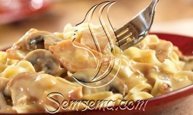 طريقة عمل استراجانوف الدجاج بالمشروم