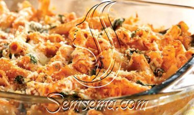 طريقة عمل المكرونة بالسبانخ والجبنة