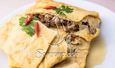 طريقة عمل أومليت محشي باللحمة مفرومة