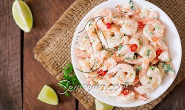 طريقة عمل جمبري كريمي بصوص الليمون