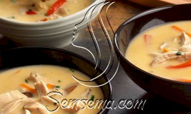 طريقة عمل شوربة الخضار بالدجاج وكريمة المشروم