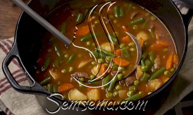 طريقة عمل شوربة الخضار باللحم