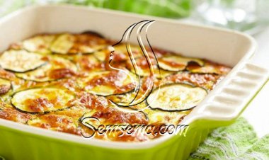 طريقة عمل طاجن الكوسة بالجبنة في الفرن