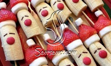 طريقة عمل شيش بابا نويل بالفواكه