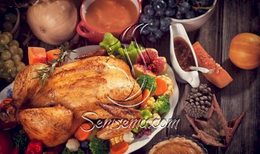 طريقة عمل ديك رومي مشوي مع الخضروات للكريسماس