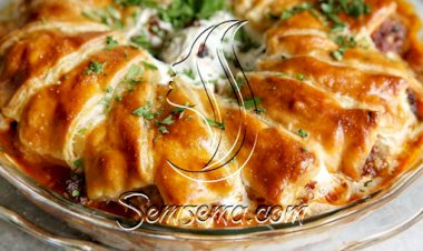 طريقة عمل فطيرة الديك الرومي بالموزاريلا للكريسماس