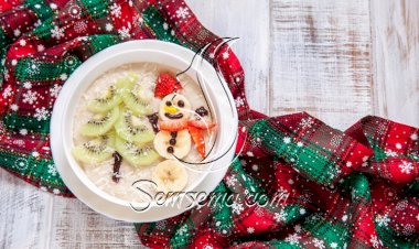 طريقة عمل بودينج شوفان رجل الثلج للكريسماس