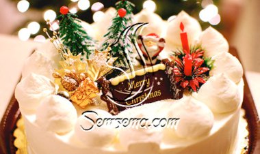 طريقة عمل كيك التفاح بالكريز للكريسماس