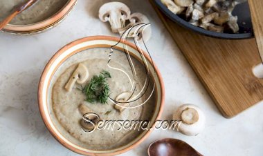طريقة عمل شوربة المشروم الكريمي