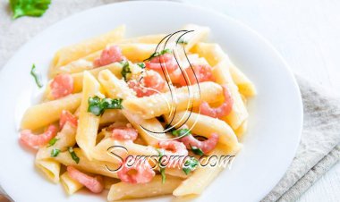 طريقة عمل المكرونة بالجمبري وصوص الألفريدو