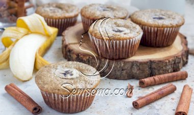 طريقة عمل كب كيك الموز بالقرفة