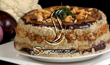 طريقة عمل مقلوبة بالقرنبيط والباذنجان