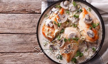 طريقة عمل صدور الدجاج بصوص المشروم