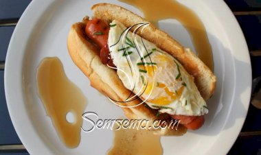 طريقة عمل ساندويتش الهوت دوج بالبيض