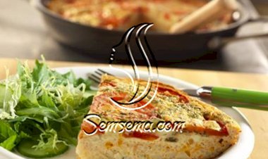 طريقة عمل فطيرة البيض بالجبن الفيتا والطماطم