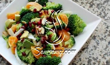 طريقة عمل سلطة البروكلي بالرمان