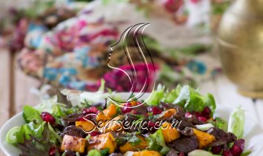 طريقة عمل سلطة الكبدة والبطاطا الحلوة