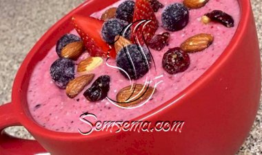 طريقة عمل سموثي الشوفان والفراولة