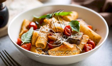 طريقة عمل المكرونة بقطع الباذنجان