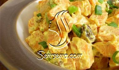 طريقة عمل سلطة البطاطا الحلوة بالكاري