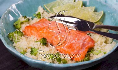 طريقة عمل سلمون مشوي في الفرن