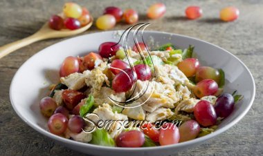 طريقة عمل سلطة الدجاج مع العنب للرجيم