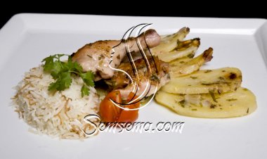 دجاج مع البطاطس بالفرن