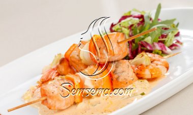 كباب المأكولات البحرية