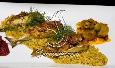 سمك سردين على الطريقة التونسية مع الكسكس