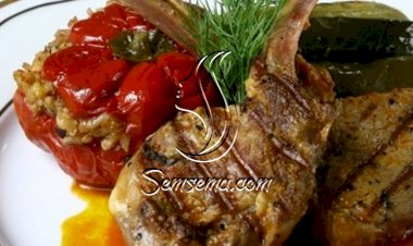 ورق عنب مع كوسا وريش