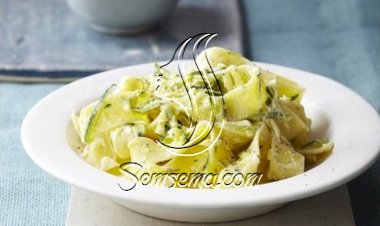 مكرونة بالكوسا والليمون