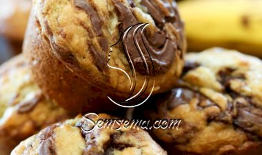 مافن الموز بالشوفان وشوكولاتة النوتيلا المميزة