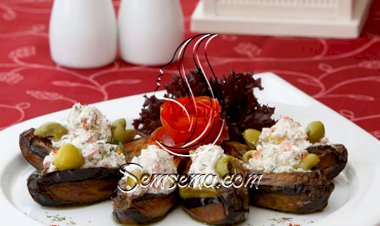 الباذنجان المحشو بالجبن والخضراوات