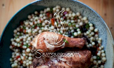 سلطة المغربية مع دجاج مشوي.. شهي وطيب