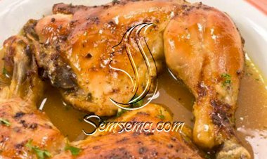 دجاج بصلصة الزعتر الشهية