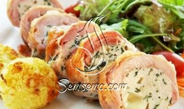 رولاد دجاج بالجبن والثوم