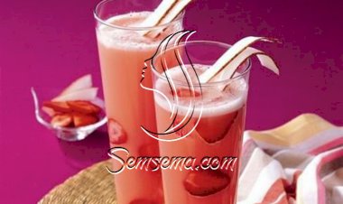 زيّني عصير الفراولة بجوز الهند