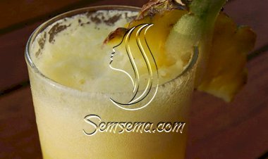 عصير الأناناس بالليمون وقصب السكر