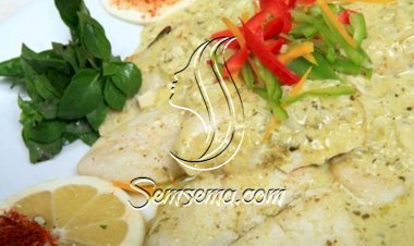 الهامور مع صلصة الحبق