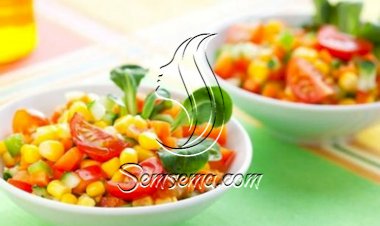 طبق الذرة والطماطم بالخلّ لحميتكِ