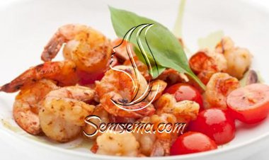 الروبيان والطماطم الكرزية على الطريقة المكسيكية