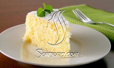 كيك فانيلا بدون بيض