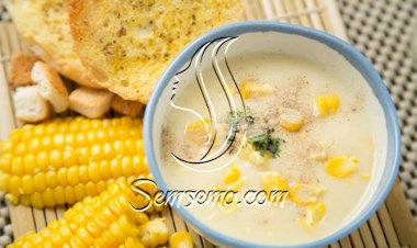 شوربة الذرة بالكريمة