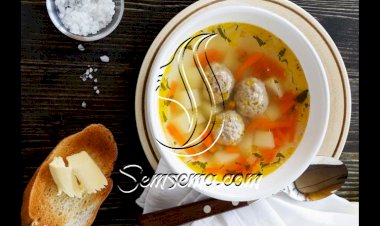 شوربة الشوفان بالخضار وكرات اللحم